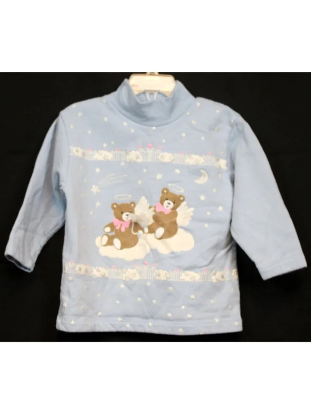 Spumoni 2pc Outfit Lg 4T Teddy Bear Angel Clouds Stars Sweatshirt Pants